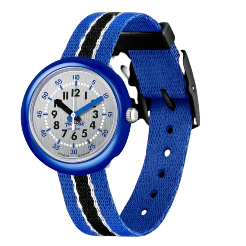 Flik Flak Shine in Silver Quartz White Dial ZFPNP130