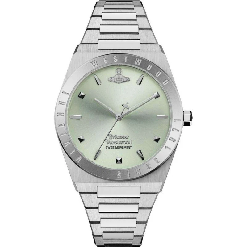 Vivienne Westwood Charterhouse 33mm Green Dial Steel Ladies Quartz Watch VV244PGRSL