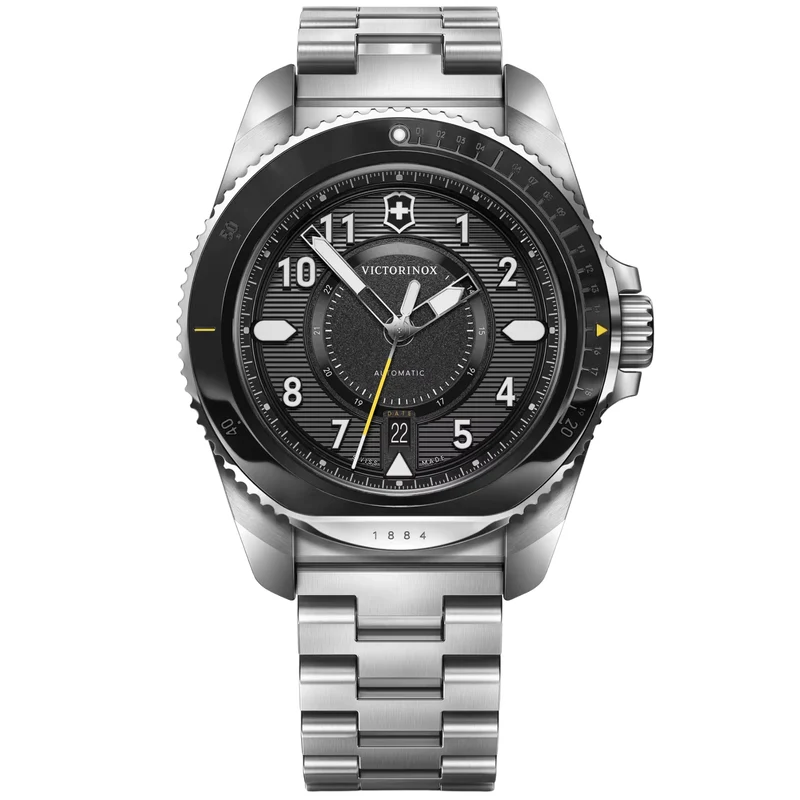 Victorinox Journey 1884 43mm Black Dial Steel Mens Automatic Watch 241981