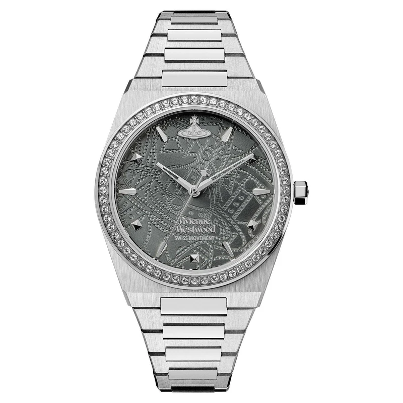 Vivienne Westwood Charterhouse Grey Dial Stainless Steel Bracelet Ladies Watch VV244GYSL