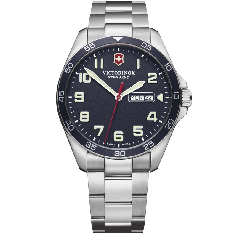 Victorinox Fieldforce 42mm Blue Dial Steel Mens Quartz Watch 241851