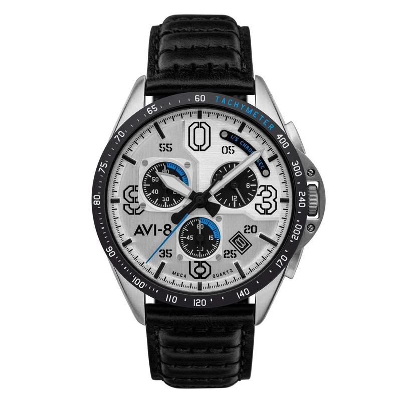 AVI-8 P-51 Mustang Blakeslee Chronograph Command Pilot Mens Watch AV-4077-01