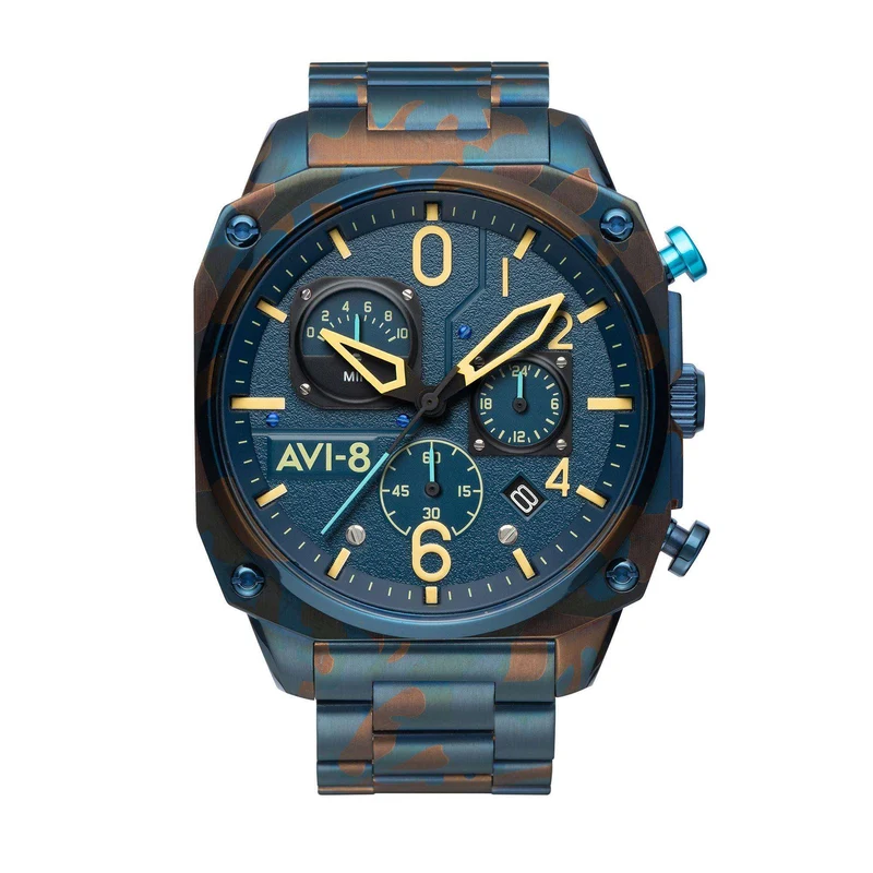AVI-8 Hawker Hunter Retrograde Chronograph Air Camo Mens Watch AV-4052-33