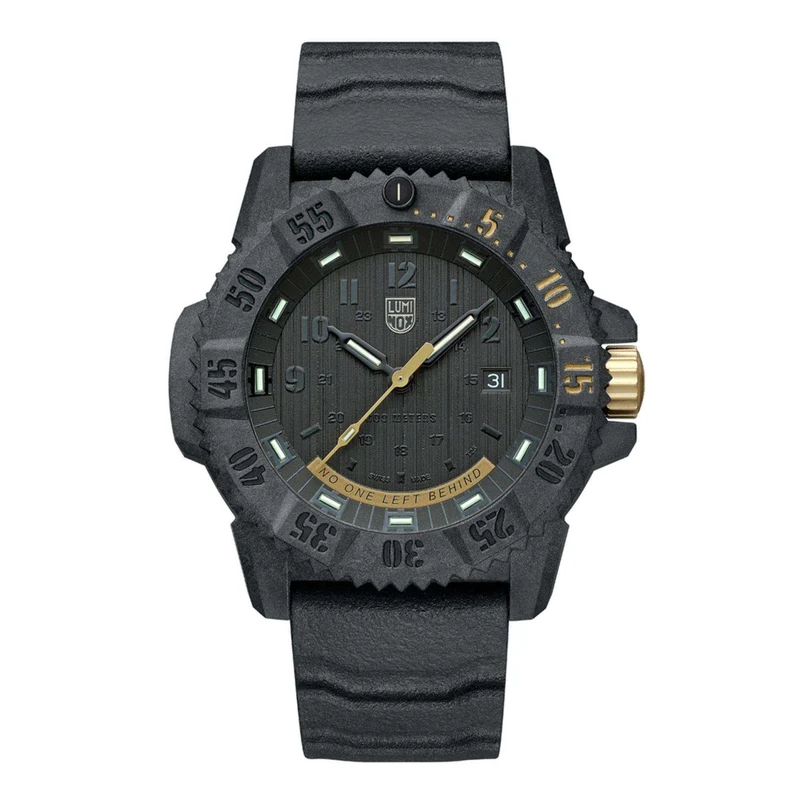 Luminox Master Carbon Seal 3800 Series Black Dial Grey Rubber Strap Men's Watch XS.3805.NOLB.SE