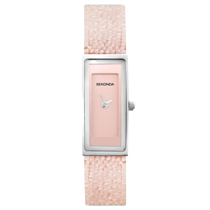 Sekonda Pastel Rocks Quartz Pink Dial Pink Strap Ladies Watch 40373