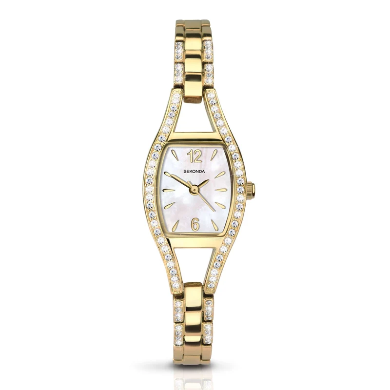Sekonda Quartz Mother of Pearl Dial Gold PVD Stainless Steel Bracelet Ladies Watch - 2392