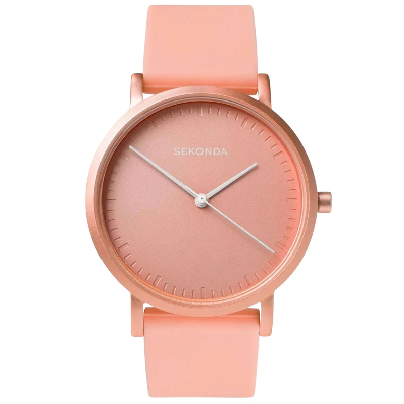 Sekonda In Colour Quartz Pink Dial Pink Silicone Strap Ladies Watch 40394