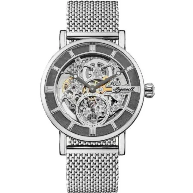 Ingersoll The Herald Automatic Grey Dial Milanese Bracelet Men's Watch I00405B