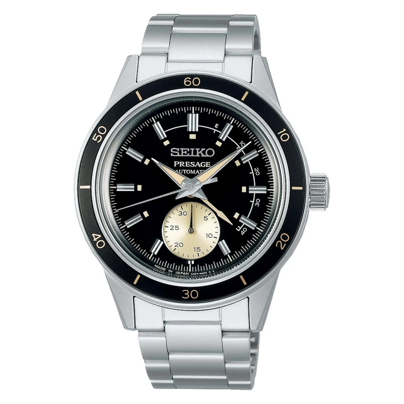 Seiko Presage Style 60s Automatic Black Dial Stainless Steel Bracelet Men’s Watch SSA449J1