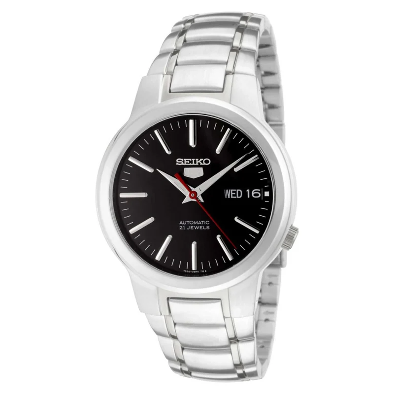 Seiko 5 Automatic Black Dial Stainless Steel Men's Watch SNKA07K1