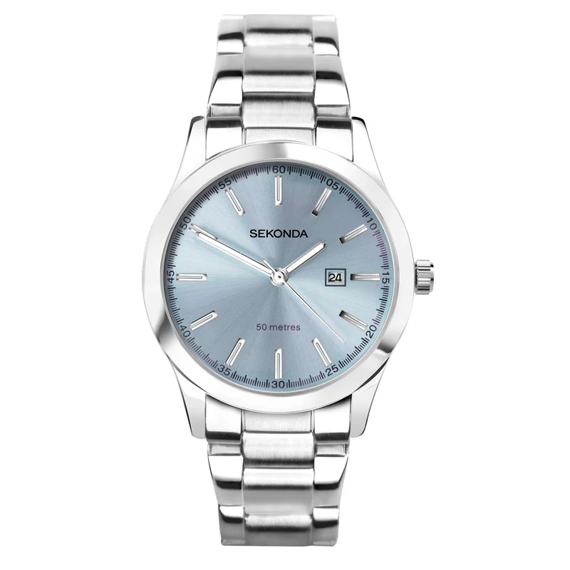Sekonda ColourPop Light Blue Dial Stainless Steel Ladies Watch 40404