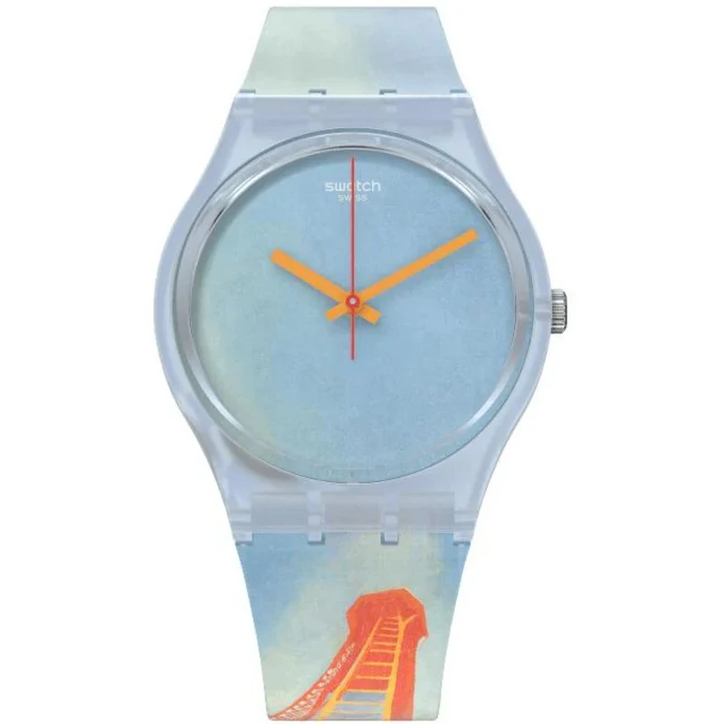 Swatch Original Gents Centre Pompidou Eiffel Tower by Robert Delaunay Quartz Watch GZ357