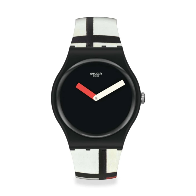 Original Pompidou Red, Blue and White by Piet Mondrian Quartz Watch SUOZ344