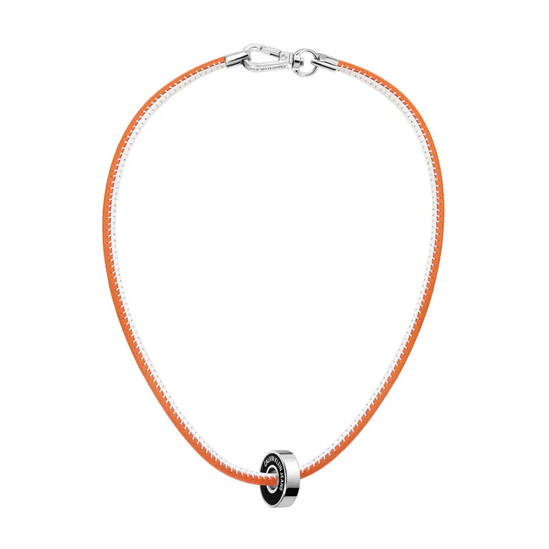 Calvin Klein Two-Tone Leather Necklace Ladies Jewellery KJJBBN090100