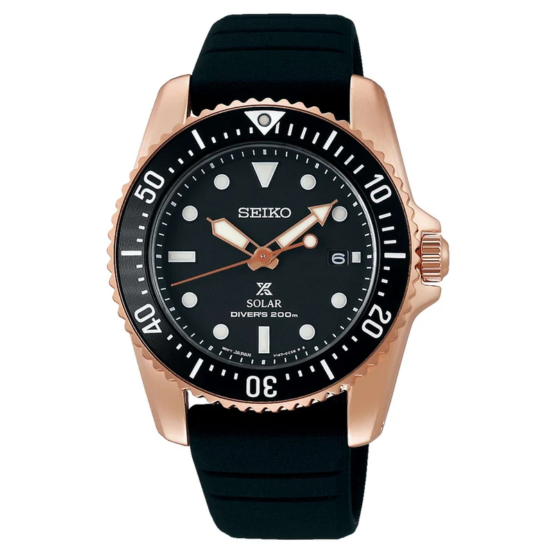 Seiko Prospex Automatic Black Dial Black Strap Men's Watch SNE586P1