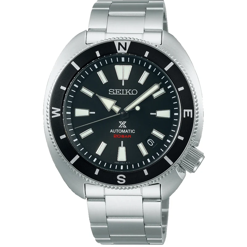 Seiko Prospex Tortoise Automatic Gunmetal Grey Dial Stainless Steel Bracelet Men's Watch SRPH17K1
