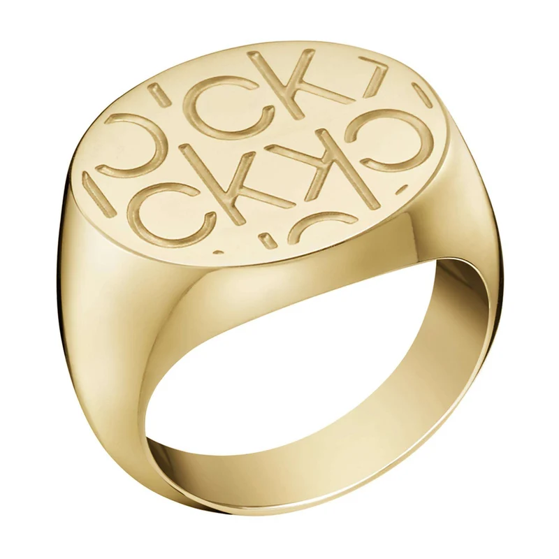 Calvin Klein Mania Gold PVD Stainless Steel Ring Ladies Jewellery Small KJDEJR100206