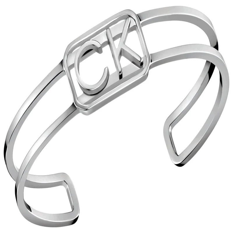 Calvin Klein Dashing Stainless Steel Open Bangle Ladies Jewelry KJDSMF00010M