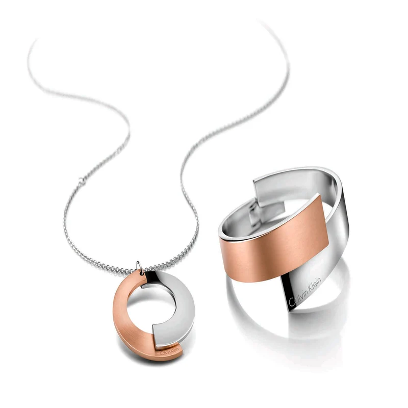 Calvin Klein Intense Ring Stainless Steel/Rose Gold Plated Ladies Jewellery KJ2HPR280107