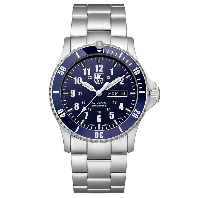 Luminox Sport Timer 0920 Series Automatic Blue Dial Silver Stainless Steel Bracelet Men's Watch XS.0924