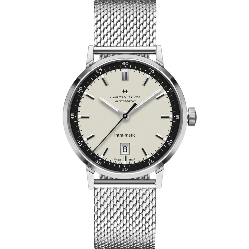Hamilton American Classic 40mm White Dial Steel Mens Automatic Watch H38425120
