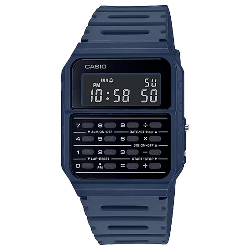 Casio Collection Vintage Blue Resin Strap Watch CA-53WF-2BEF