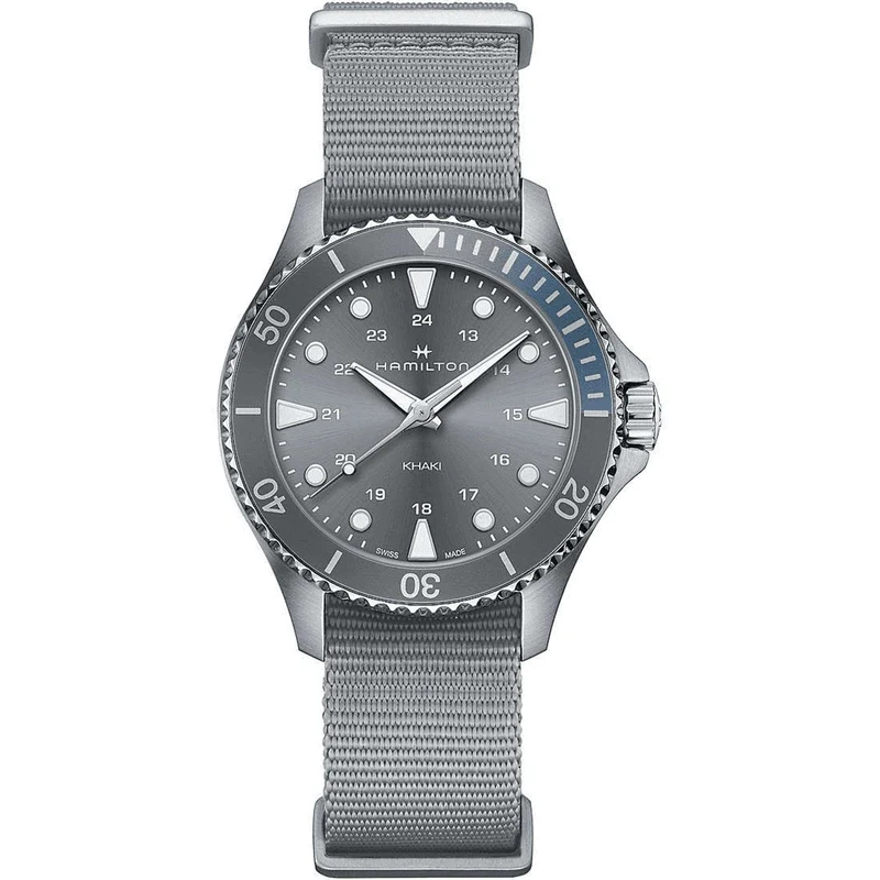 Hamilton Khaki Navy 37mm Grey Dial NATO Mens Quartz Watch H82211981
