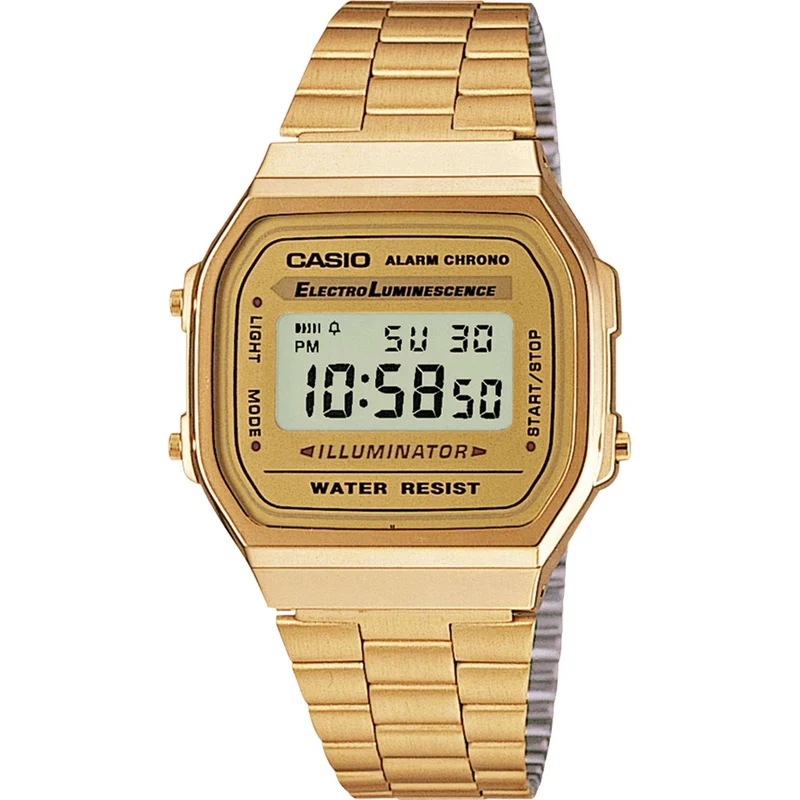 Casio Collection Quartz Digital Steel Strap Ladies Watch A168WG-9EF
