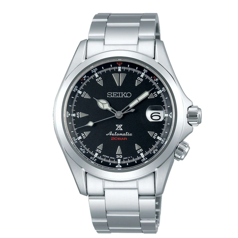 Seiko Prospex Alpinist Automatic Black Dial Stainless Steel Bracelet Men's Watch SPB117J1