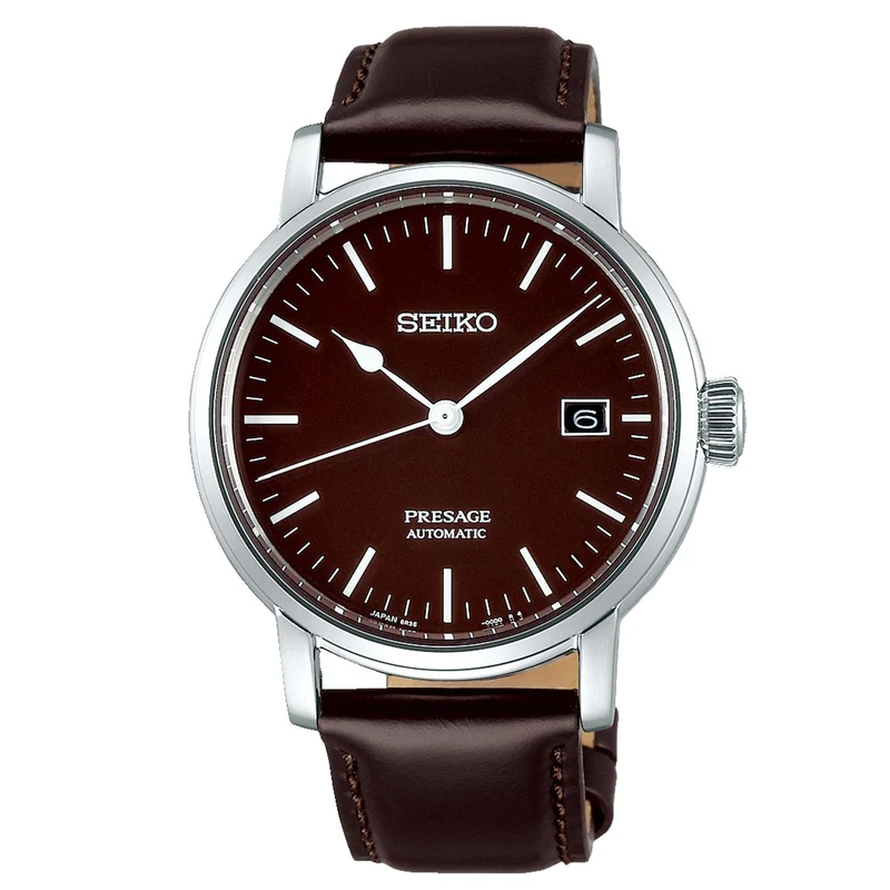 Seiko Presage Riki Watanabe Automatic Brown Dial Leather Strap Men's Watch SPB115J1
