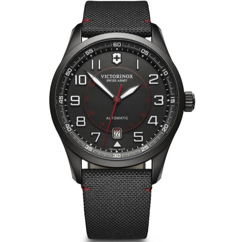 Victorinox Airboss 42mm Black Dial Fabric Mens Automatic Watch 241720