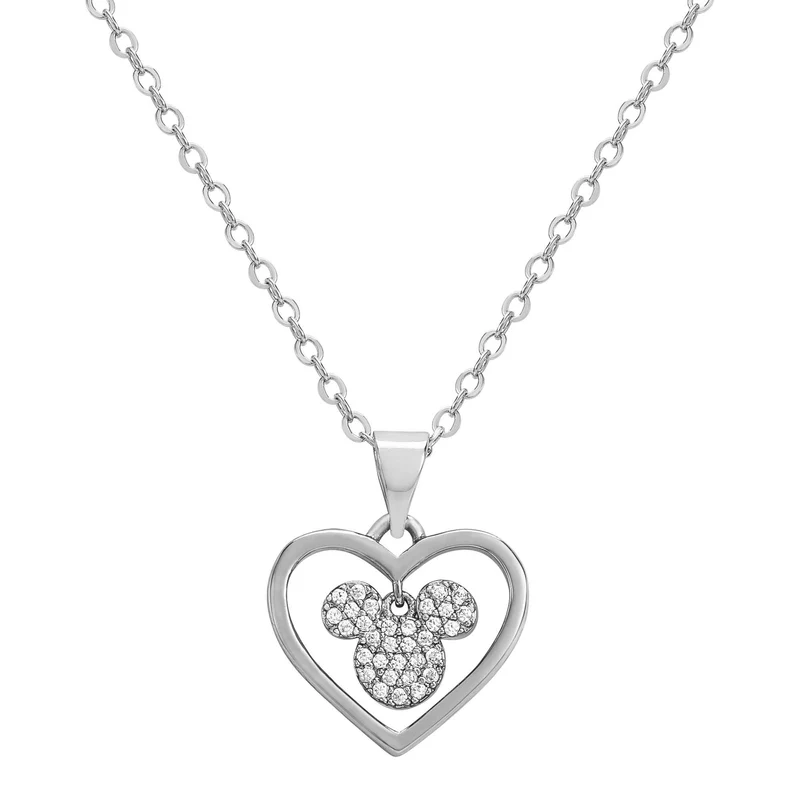 Disney Mickey Mouse Silver Stone Set Necklace CF00936RZWL-Q