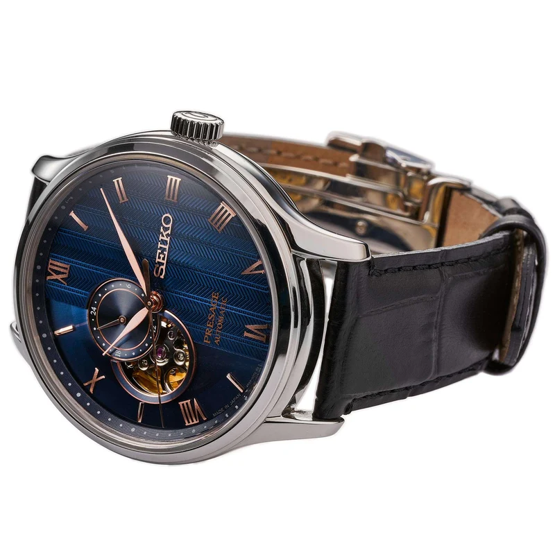 Seiko Presage Japanese Zen Garden 'Sakura By Night' Men's Watch SSA421J1
