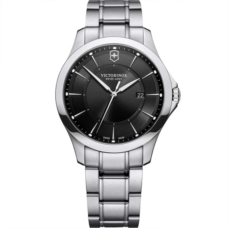 Victorinox Alliance 40mm Black Dial Steel Mens Quartz Watch 241909