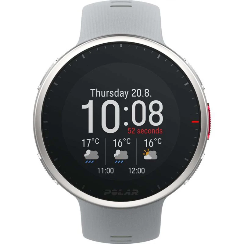 Polar Vantage V2 Quartz Digital Dial Grey Rubber Strap Smartwatch 90083651