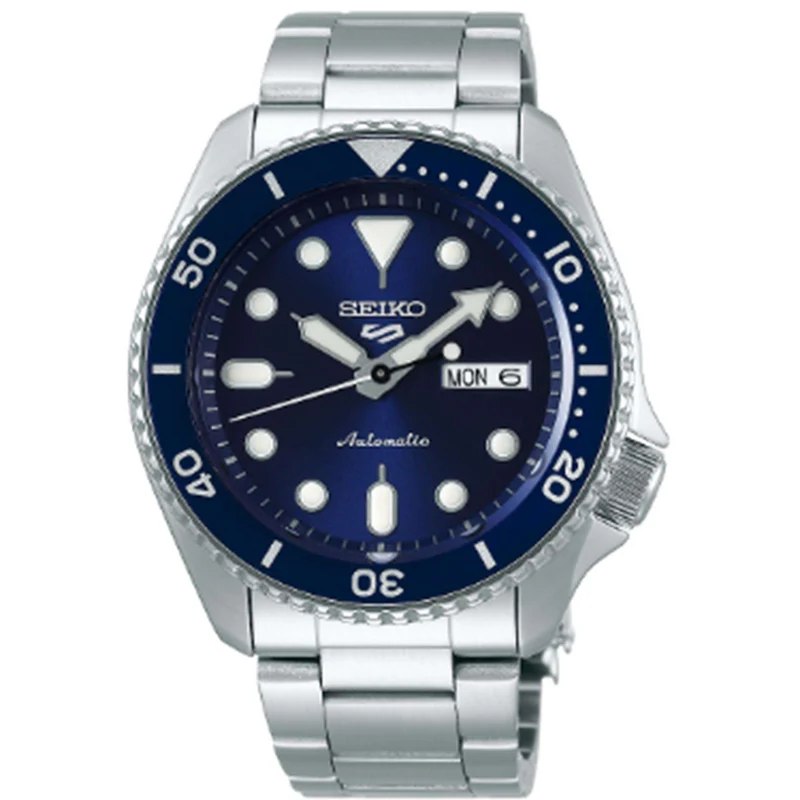 Seiko 5 Sports Blue Dial Silver Stainless Steel Automatic Men's Watch SRPD51K1