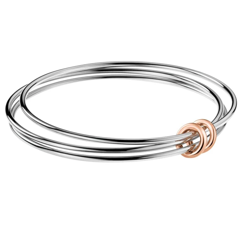 Calvin Klein Two Tone Stainless Steel Ladies Bangle KJ5HMD20010S