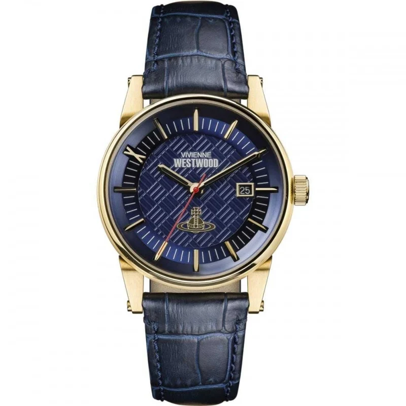 Vivienne Westwood The Finsbury II Blue Leather Strap Men's Watch VV065BLBL