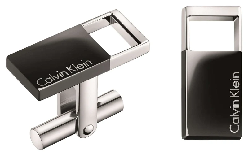 Calvin Klein Black Stainless Steel Mens Cufflinks KJ7RBC200100