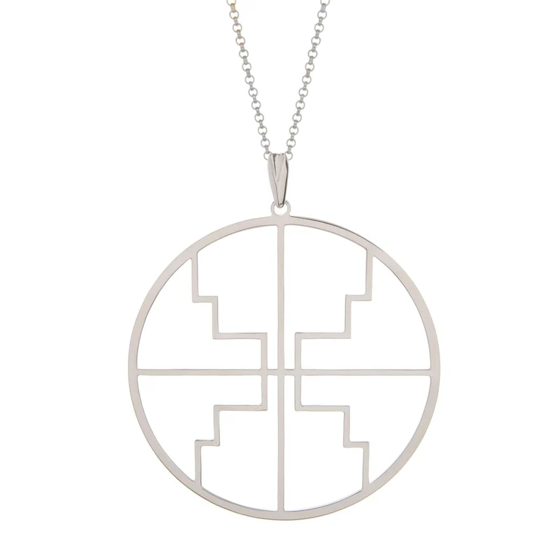 Kim Minchin Roxy Disc Silver Necklace