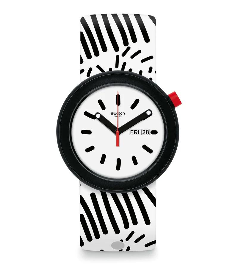 Swatch Polkapop Case White Dial Watch PNB701