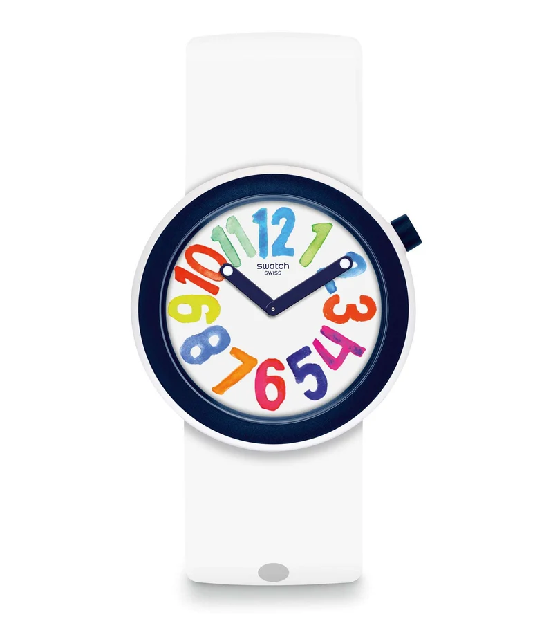Swatch Popnumber Case White Dial Watch PNW107