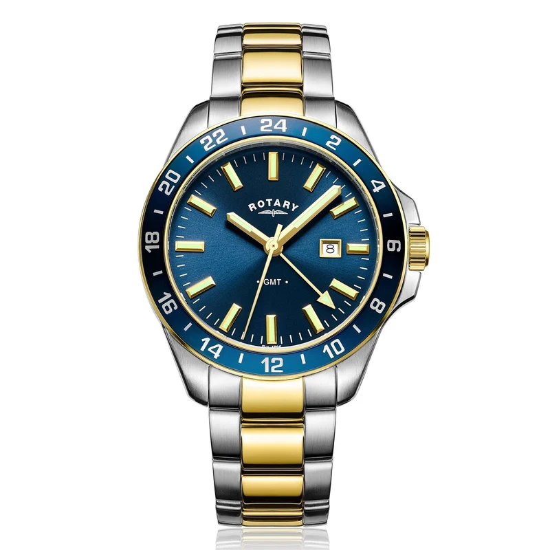 Rotary Havana Two-Tone Blue Men’s GMT Watch