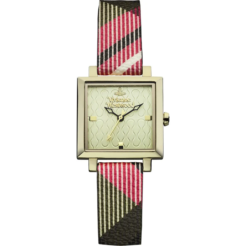Vivienne Westwood Exhibitor Gold Dial Square Ladies' Watch VV087GDBR