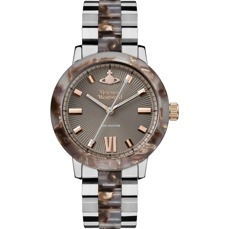 Vivienne Westwood Marble Arch Stainless Steel Brown Dial Ladies Watch VV165BRSL