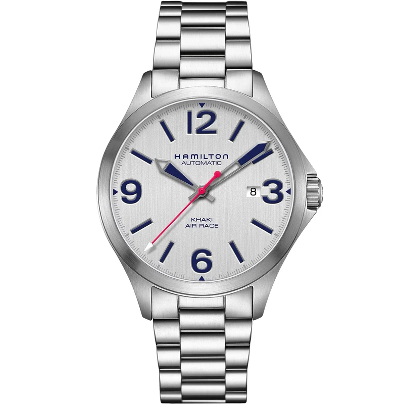 Hamilton Khaki Aviation 42mm Red Bull Air Race Silver Dial Steel Mens Watch H76525151