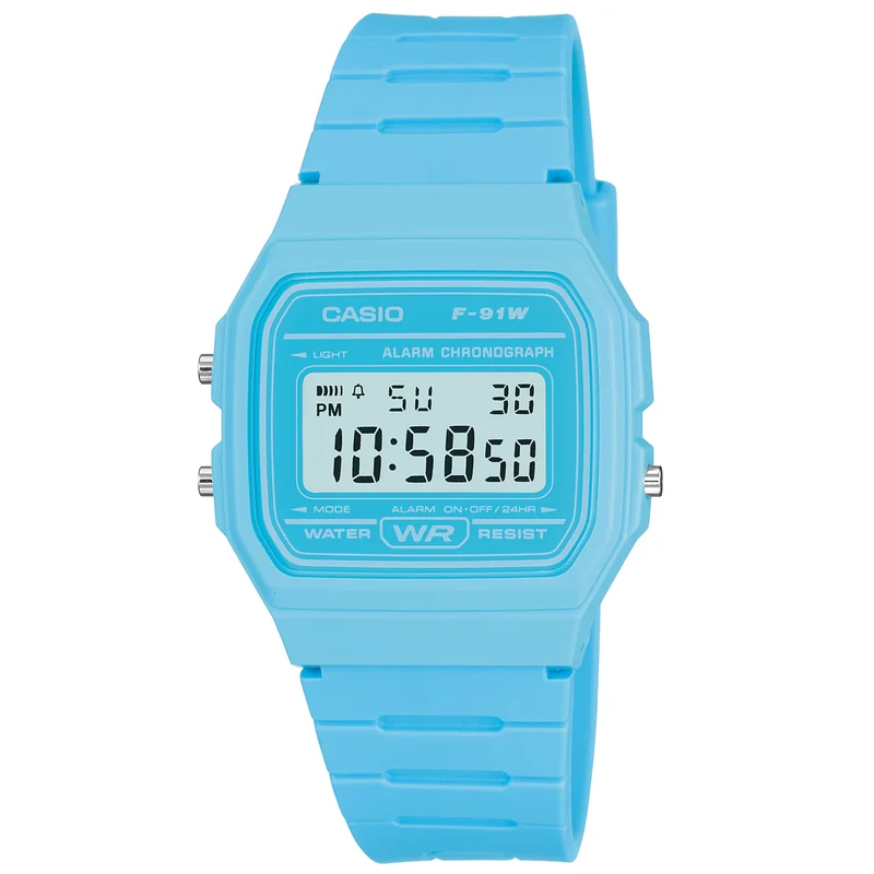 Casio Classic Quartz Digital Dial Resin Strap Watch F-91WC-2AEF