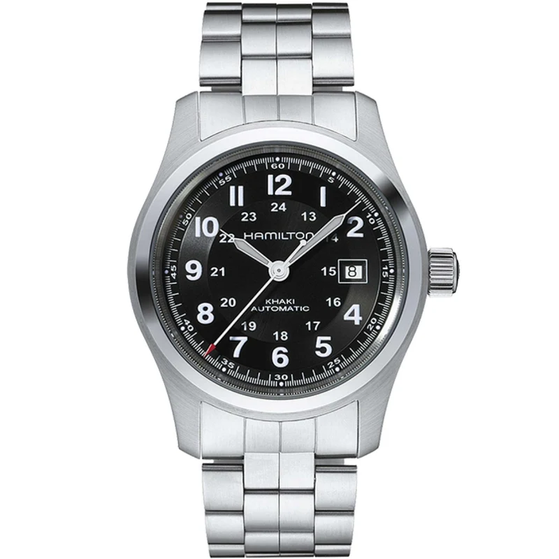 Hamilton Khaki Field 42mm Black Dial Steel Mens Automatic Watch H70515137