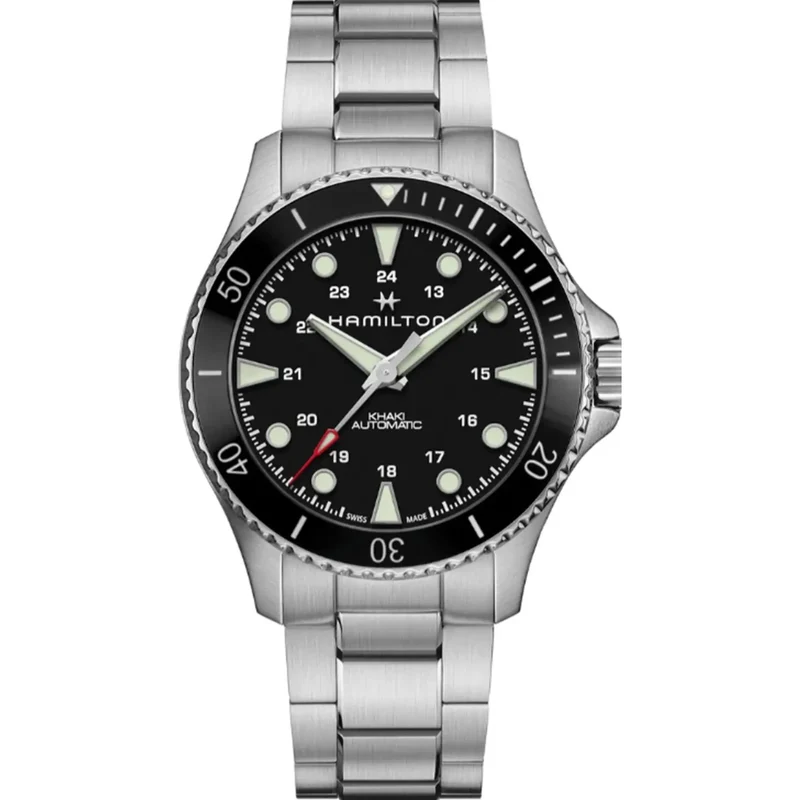 Hamilton Khaki Navy 43mm Black Dial Steel Mens Automatic Watch H82515130