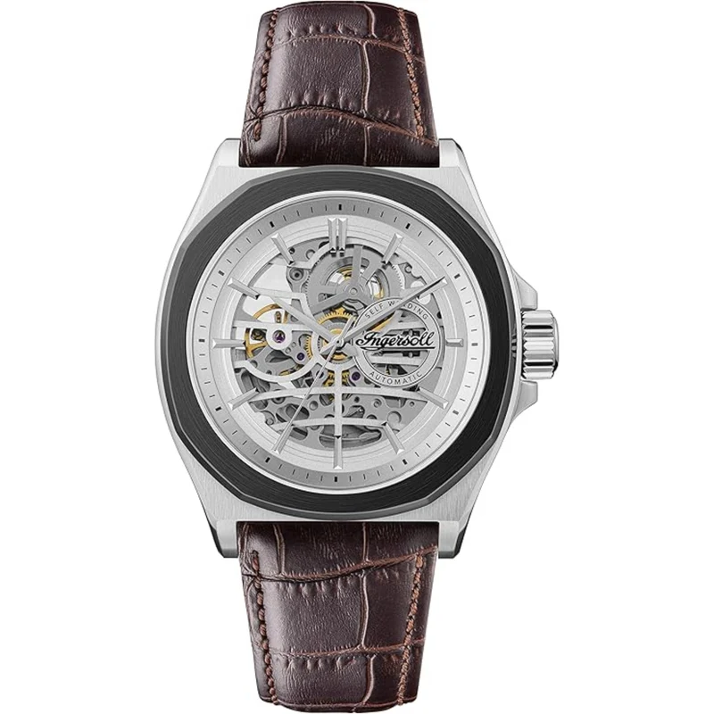 Ingersoll 1892 The Orville Automatic White Dial Leather Strap Men's Watch I09307